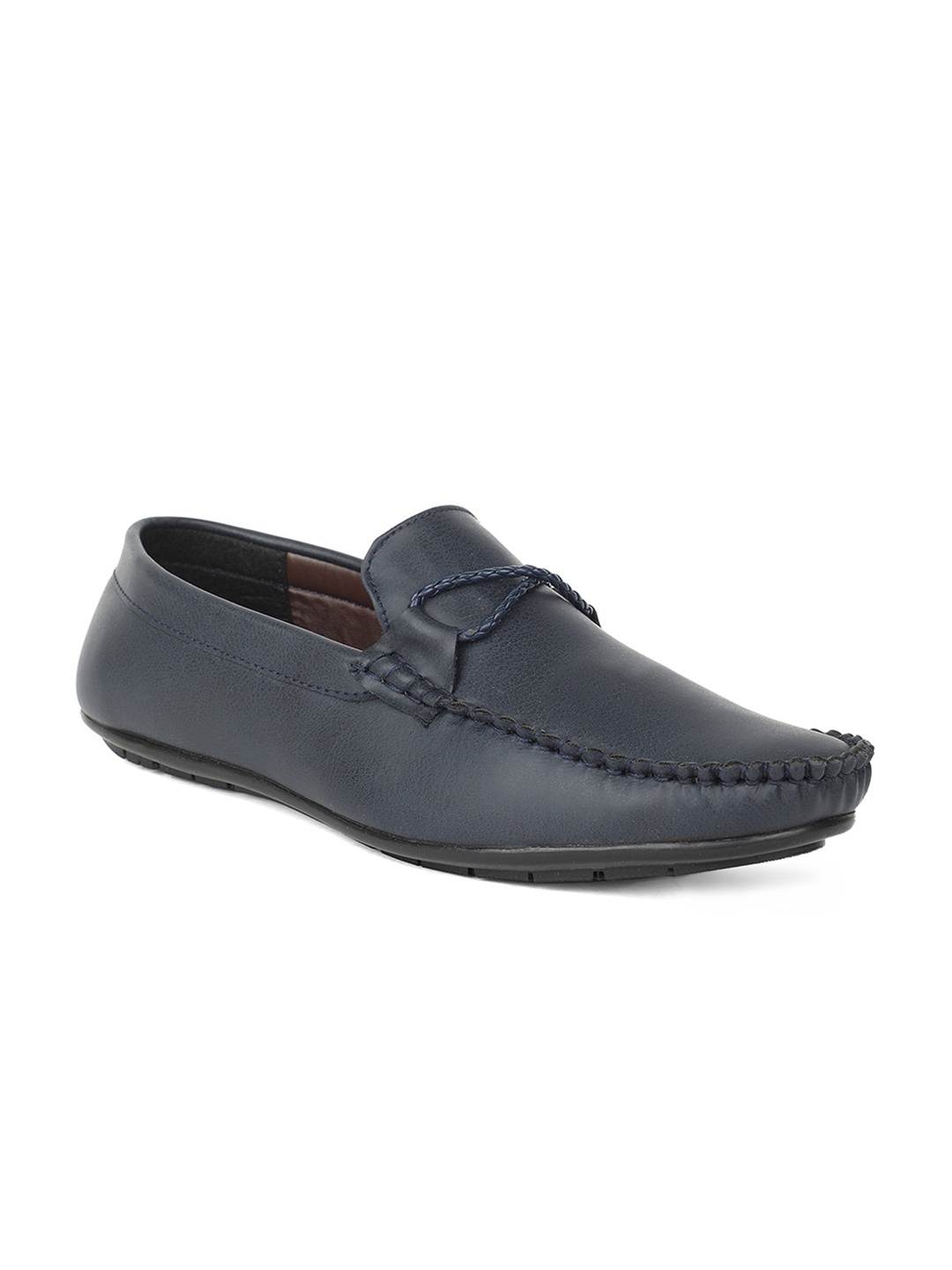 

Khadims Men Navy Blue Solid Loafers