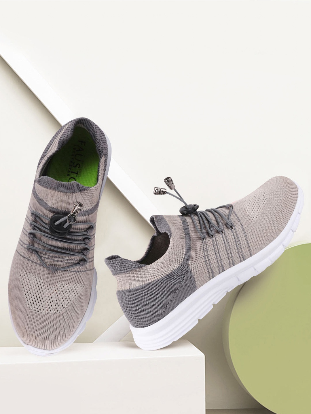 

FAUSTO Women Grey Running Shoes