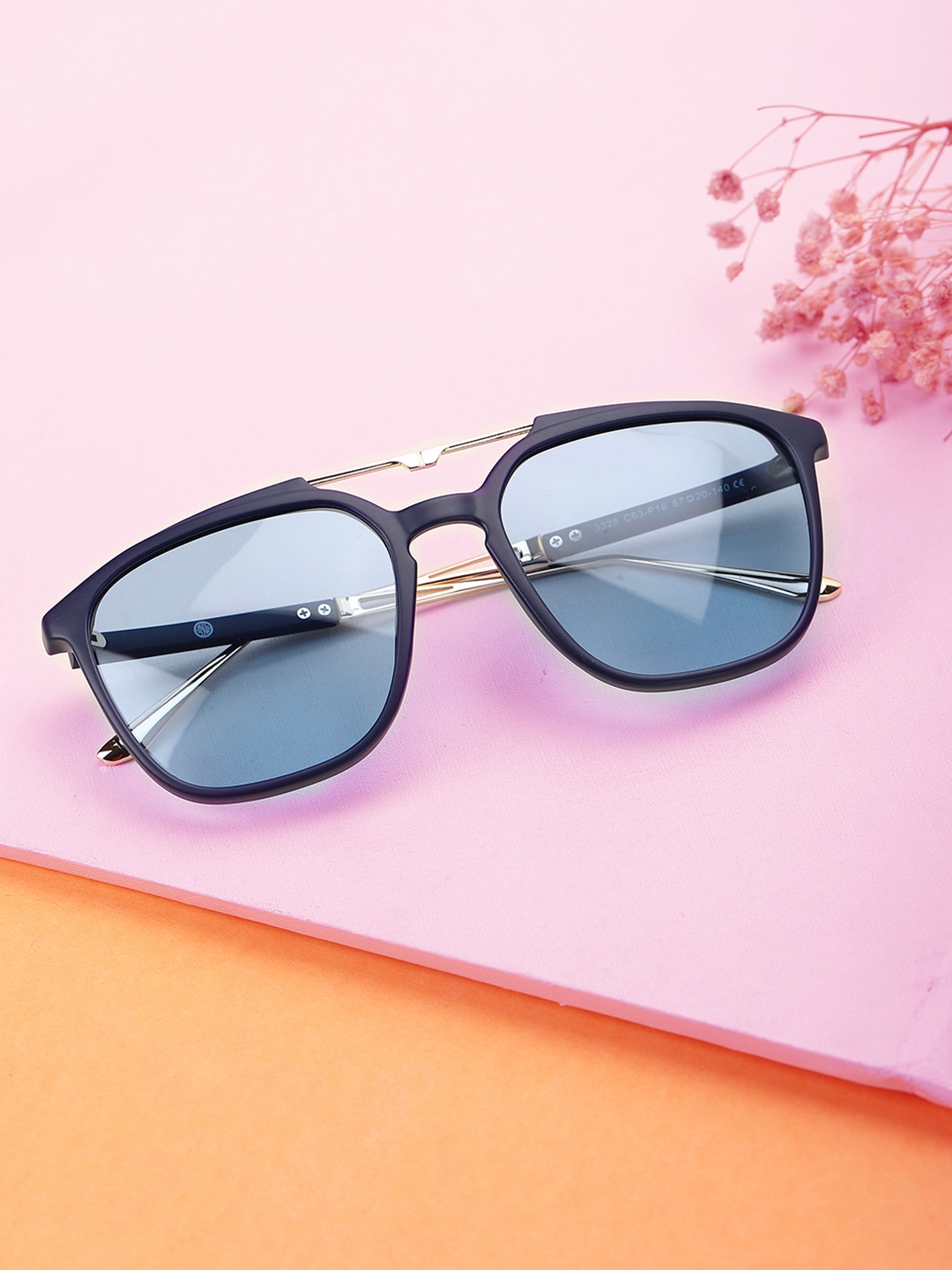 

Carlton London Men Polarised Square Sunglasses 3325-C3, Blue