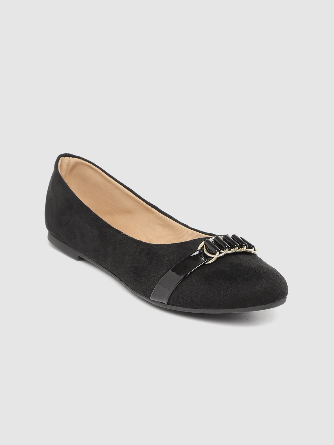 

Carlton London Women Black Embellished Ballerinas