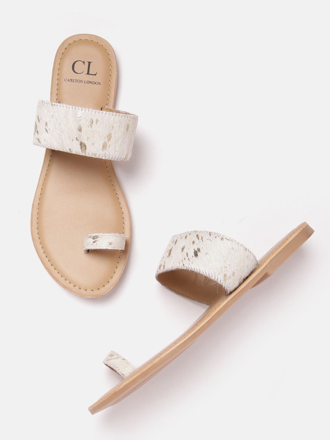 

Carlton London Women Textured One Toe Flats, Off white