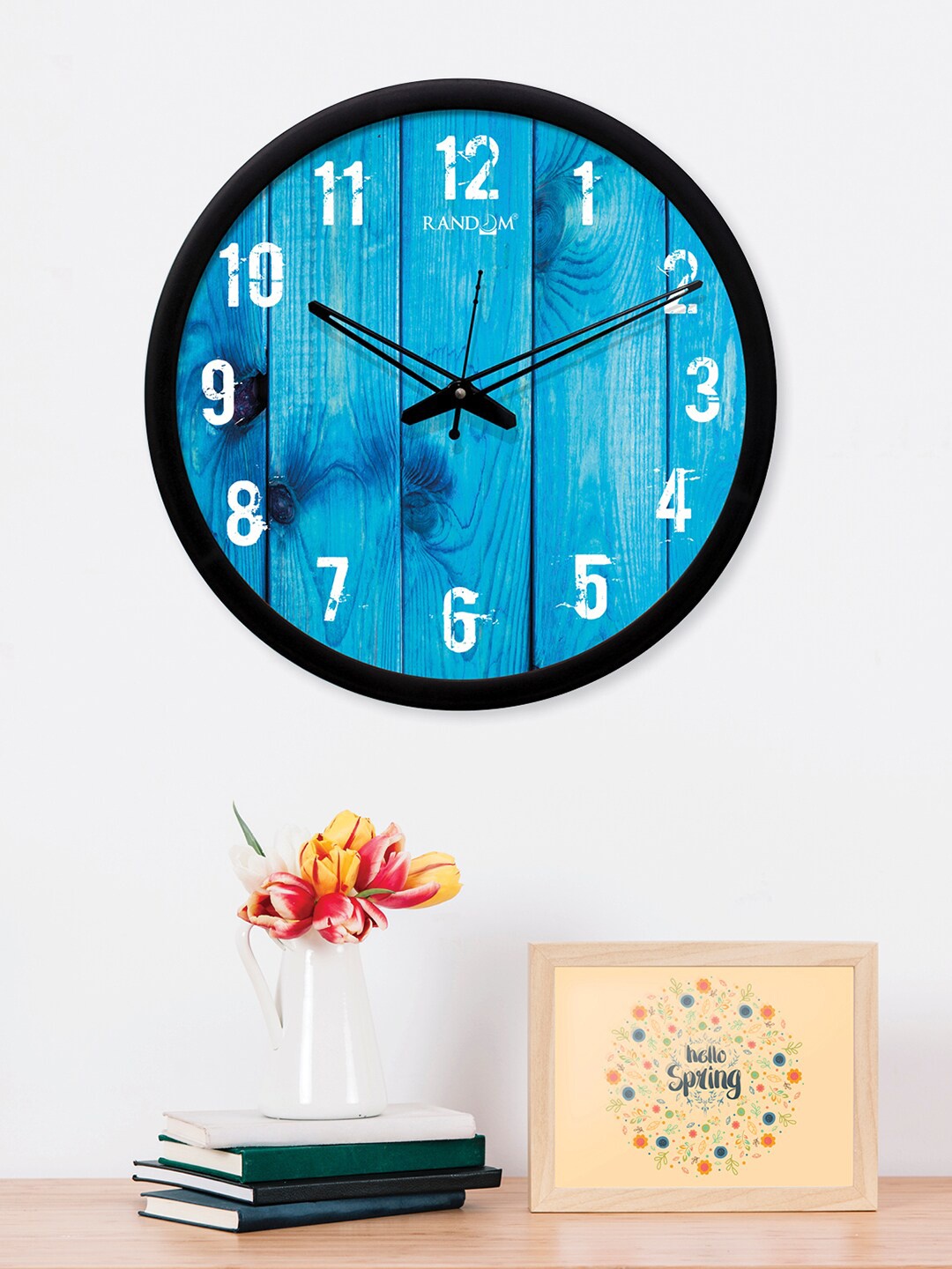 

RANDOM Blue Round Printed Analogue Wall Clock