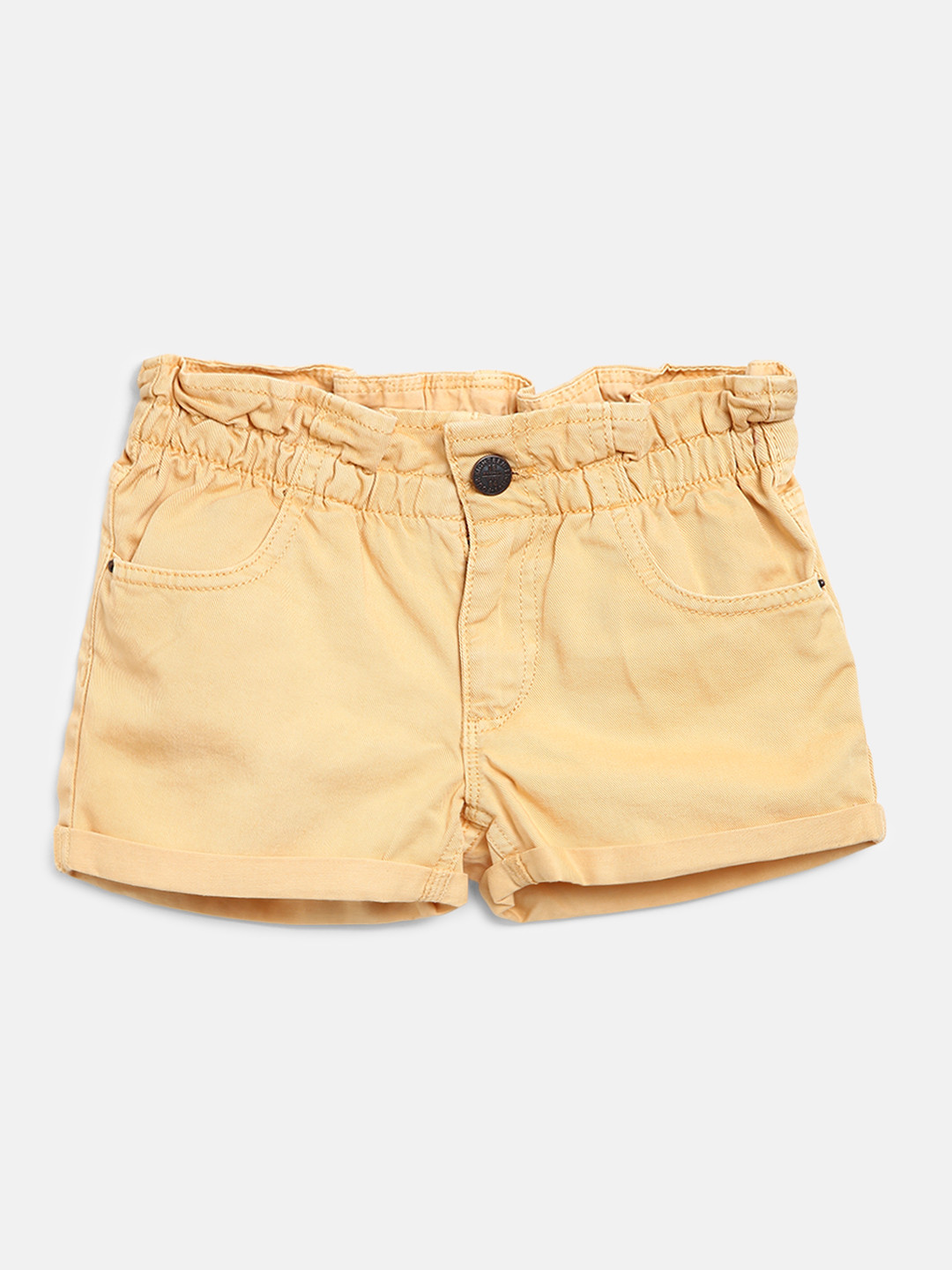 

Marks & Spencer Girls Yellow Solid Denim Shorts