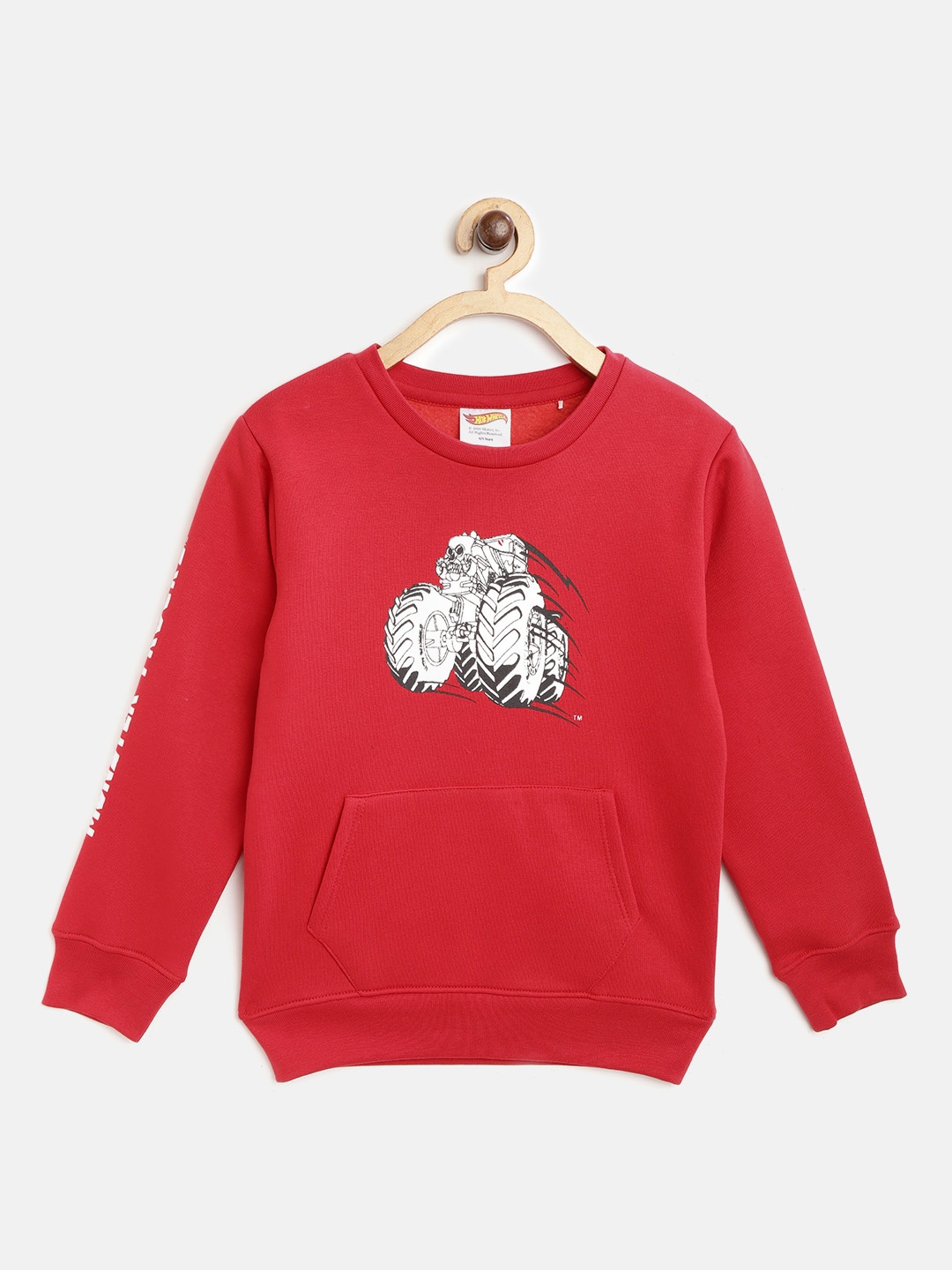 

toothless Boys Red & White Hot Wheels Graphic Print Sweatshirt