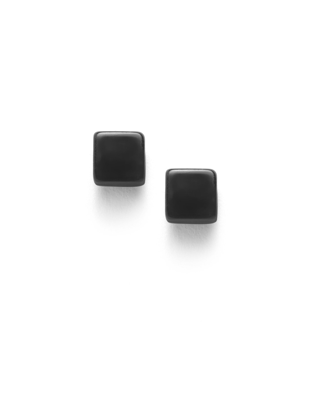 

YouBella Men Black Cube Studs