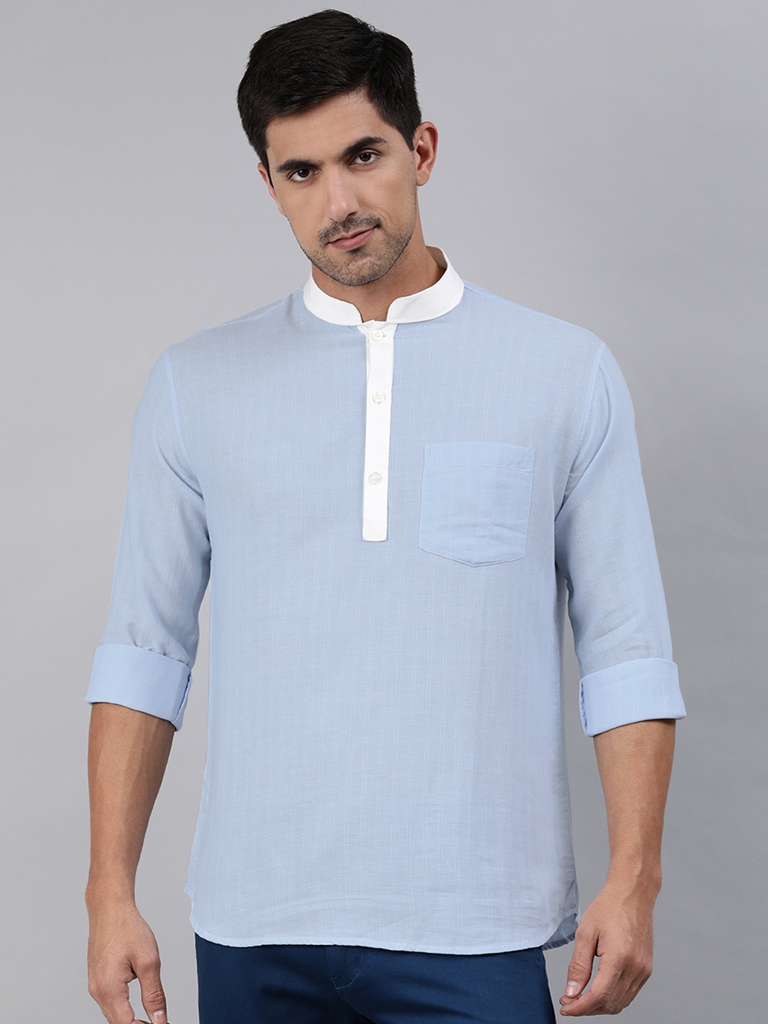 

Ethnix By Raymond Men Blue Kurta