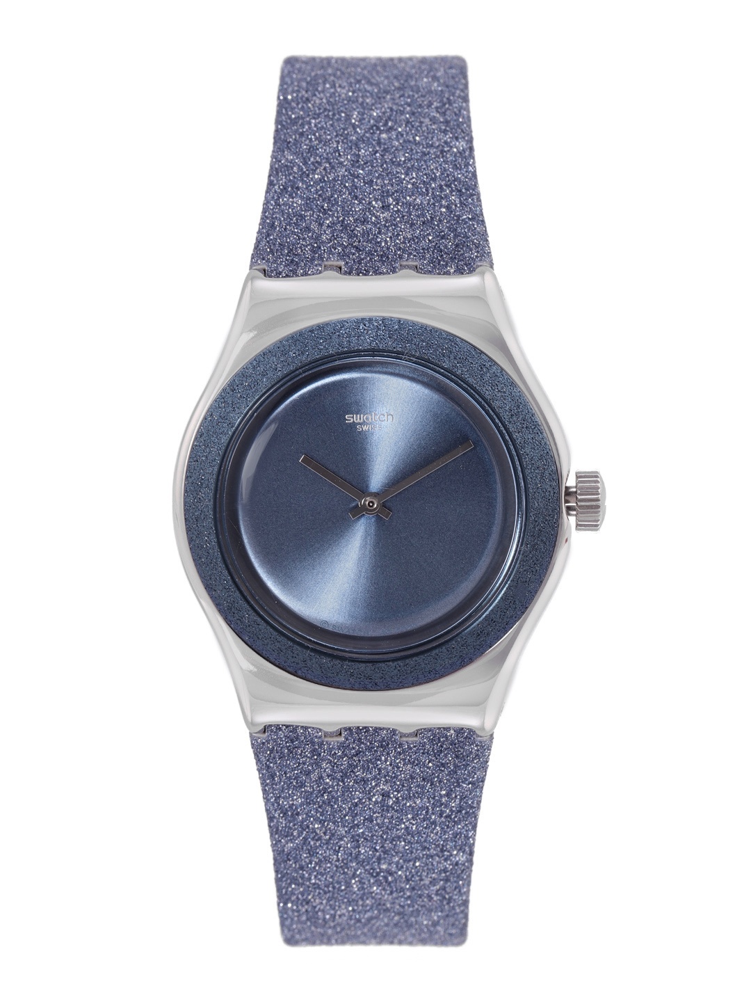 

Swatch Women Navy Blue Sparkle Swiss Water Resistant Analogue Watch YLS221