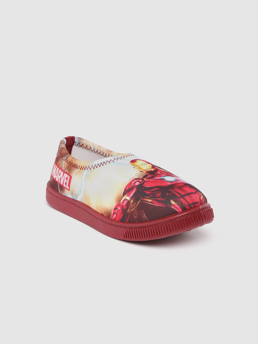 

toothless Boys Yellow & Red Marvel Avengers Iron Man Print Slip-On Sneakers