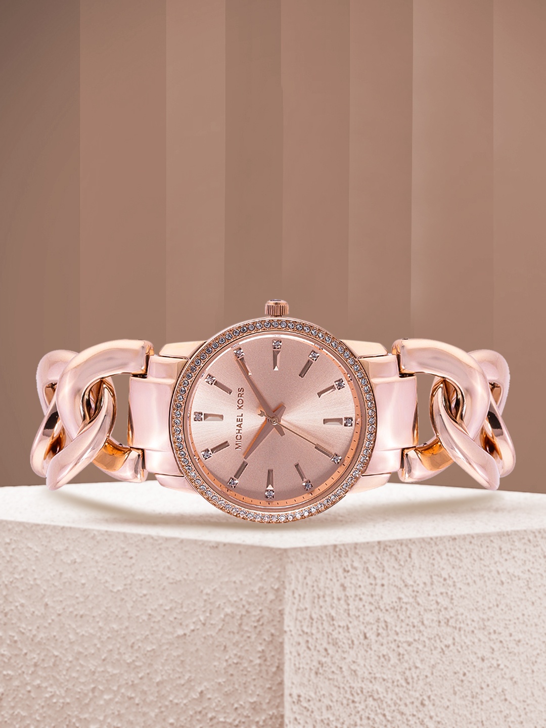 

Michael Kors Women Rose Gold Analogue Watch MK3236