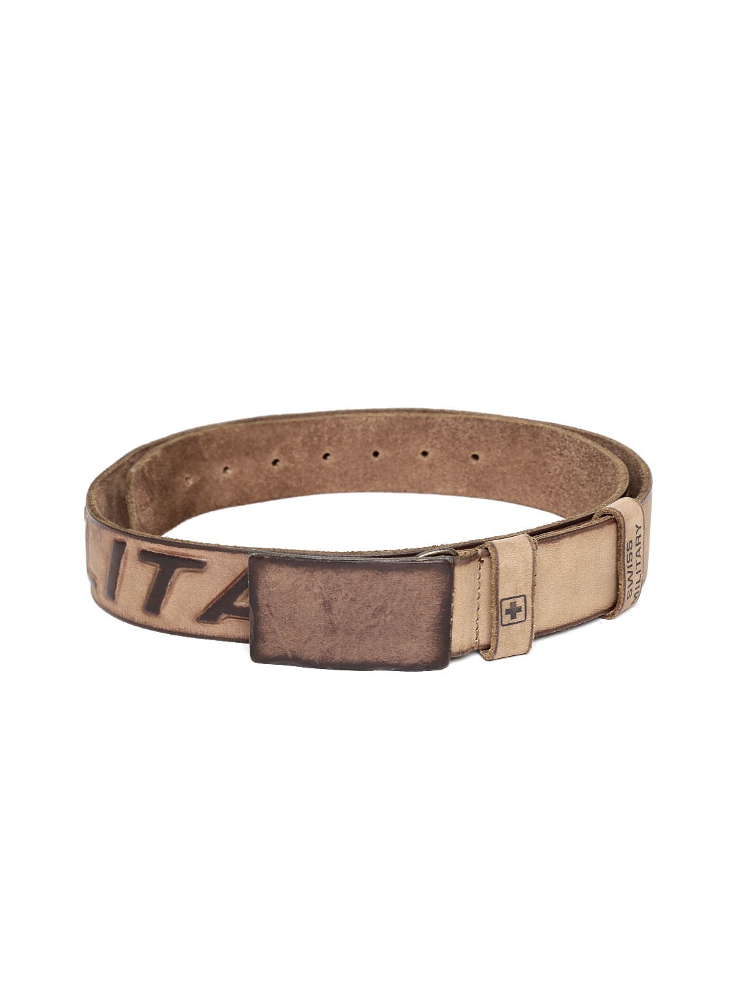 

SWISS MILITARY Men Brown Genuine Leather Belt