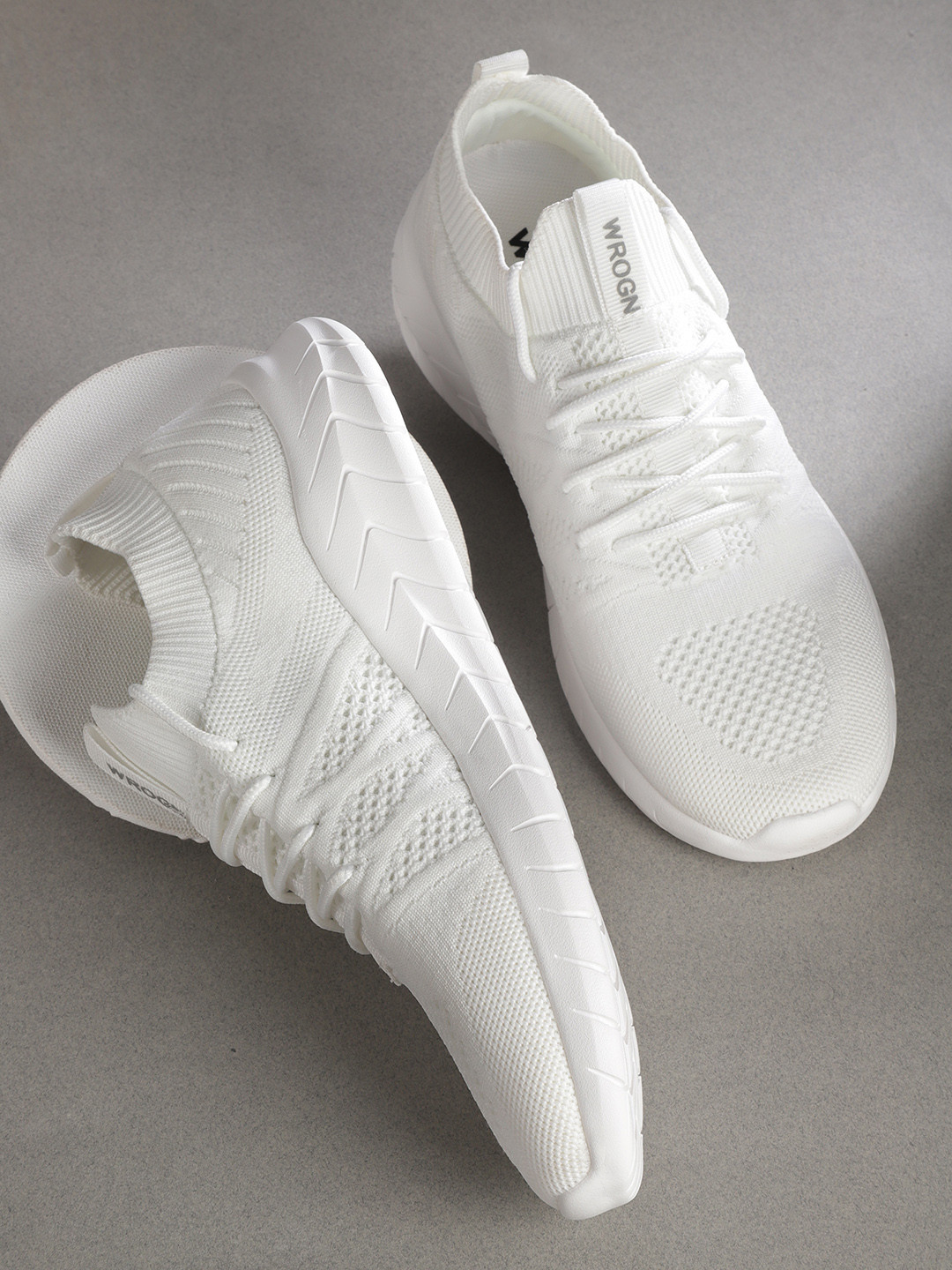 

WROGN Men White Solid Sneakers