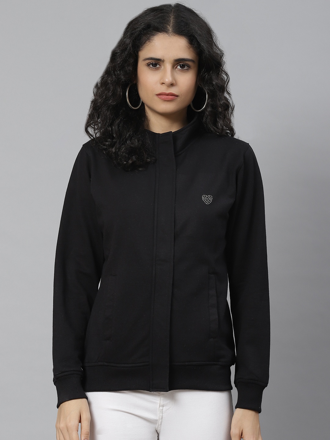 

BREIL BY FORT COLLINS Women Black Solid Sweatshirt