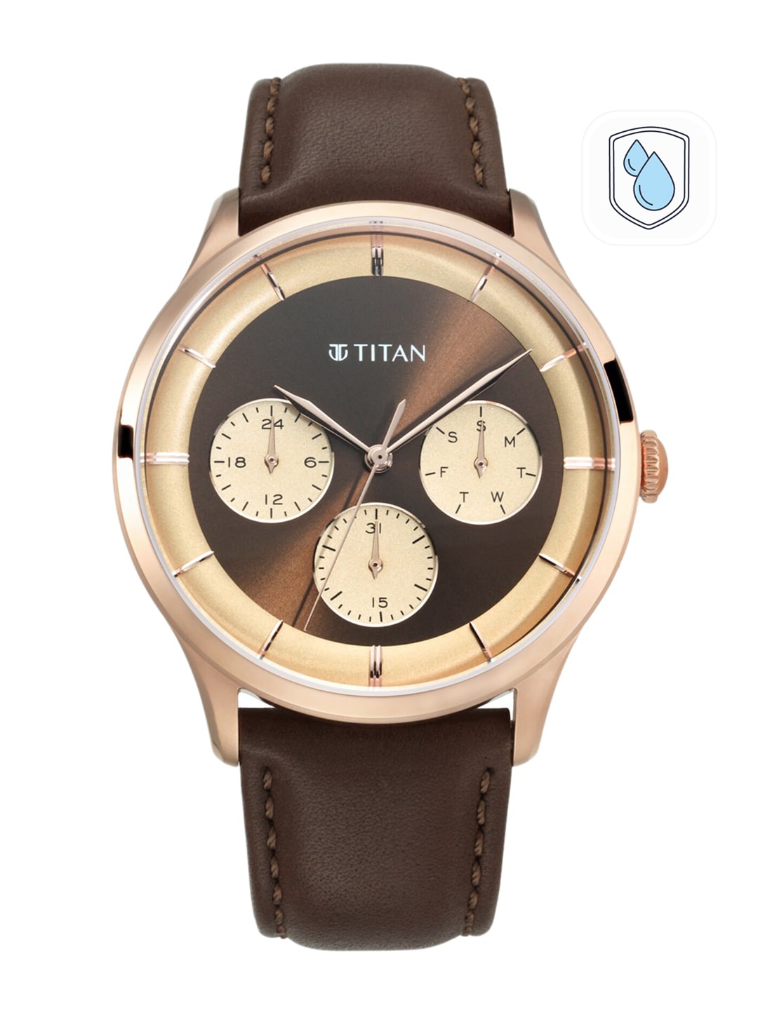 

Titan Men Brown Analogue Watch