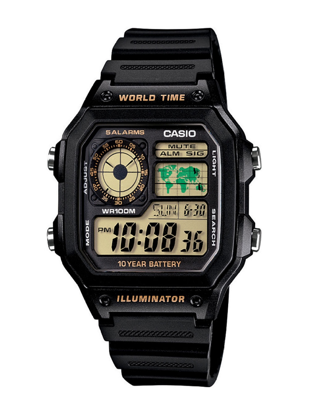 

Casio Youth Digital Men Black Digital watch D098 AE-1200WH-1BVDF