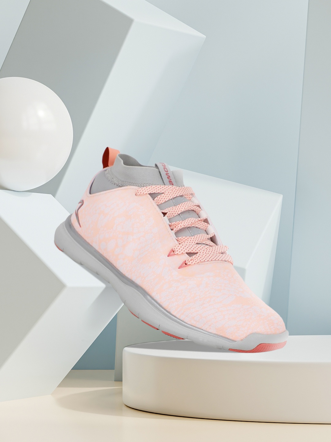 

Power Women Pink Mesh Walking Shoes