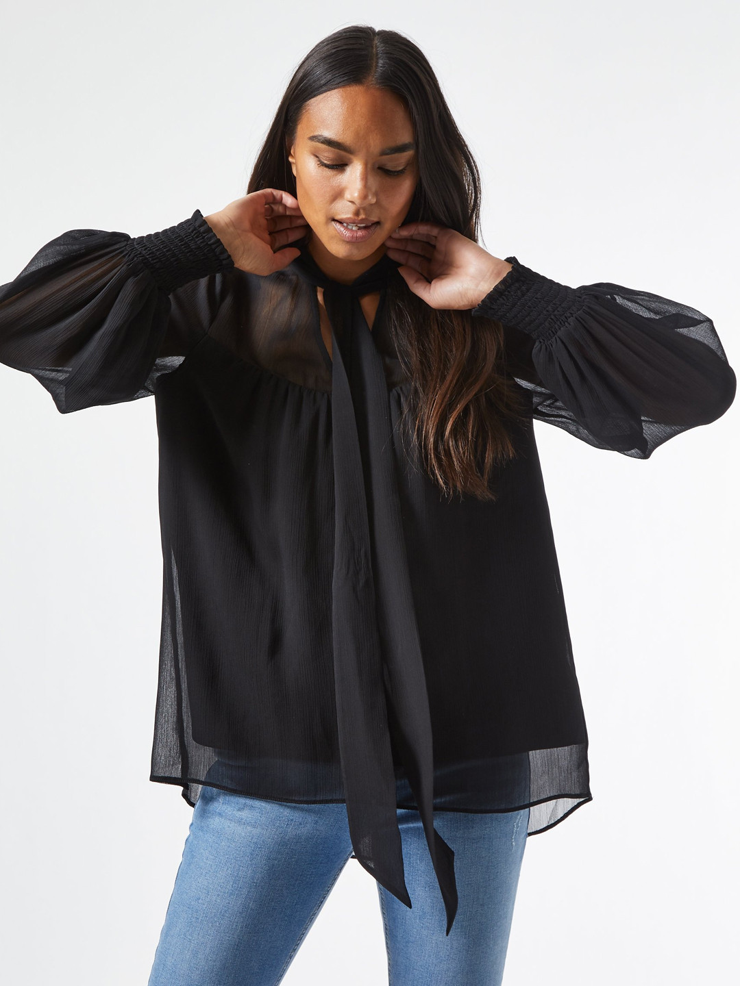 

DOROTHY PERKINS Women Black Solid Top