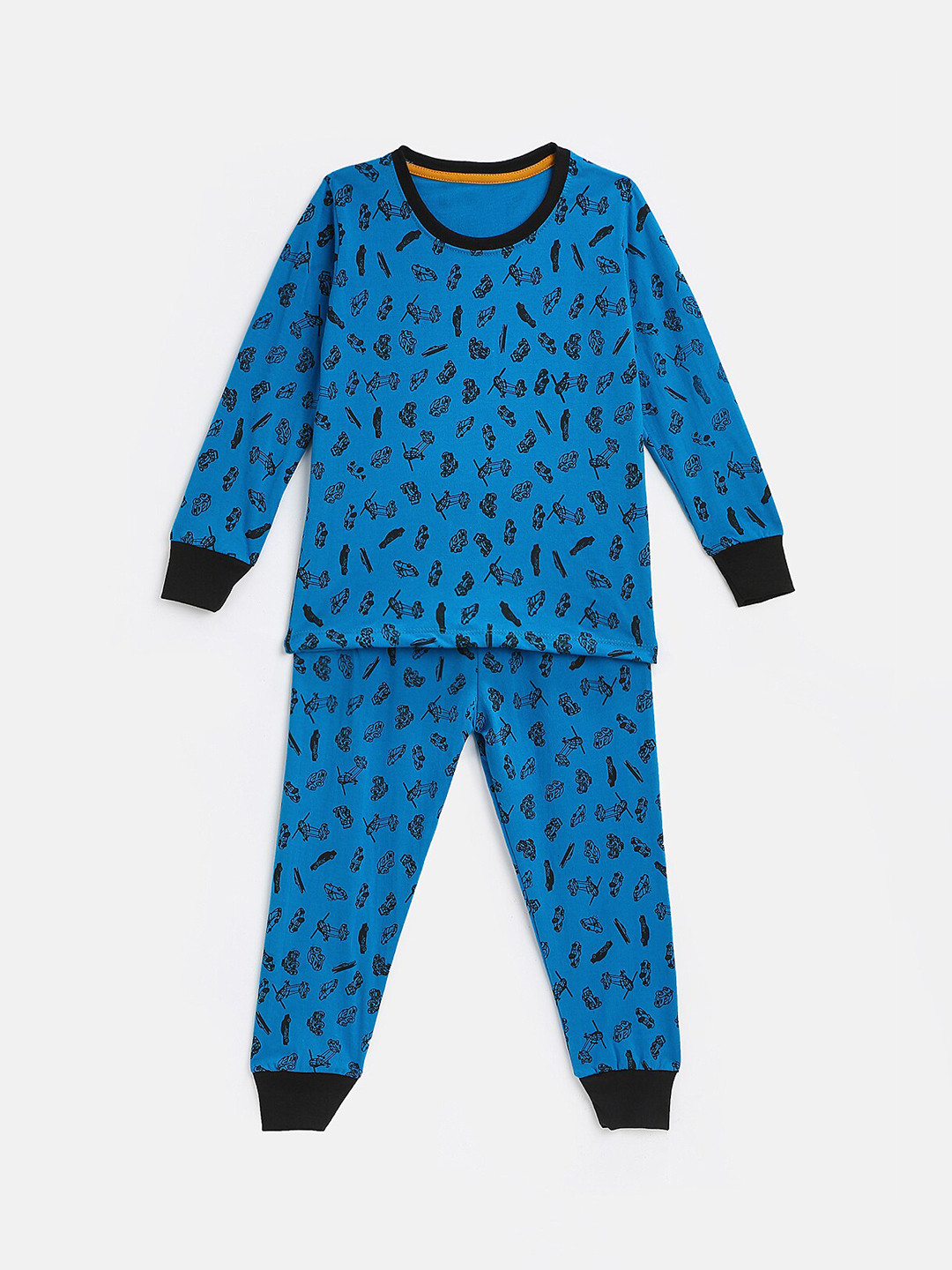 

KIDSCRAFT Boys Blue & Black Printed Night Suit KIDS1056-34