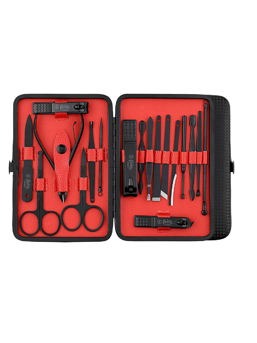 

Beaute Secrets 18 in 1 Manicure & Pedicure Kit with Leather Travel Case, Black