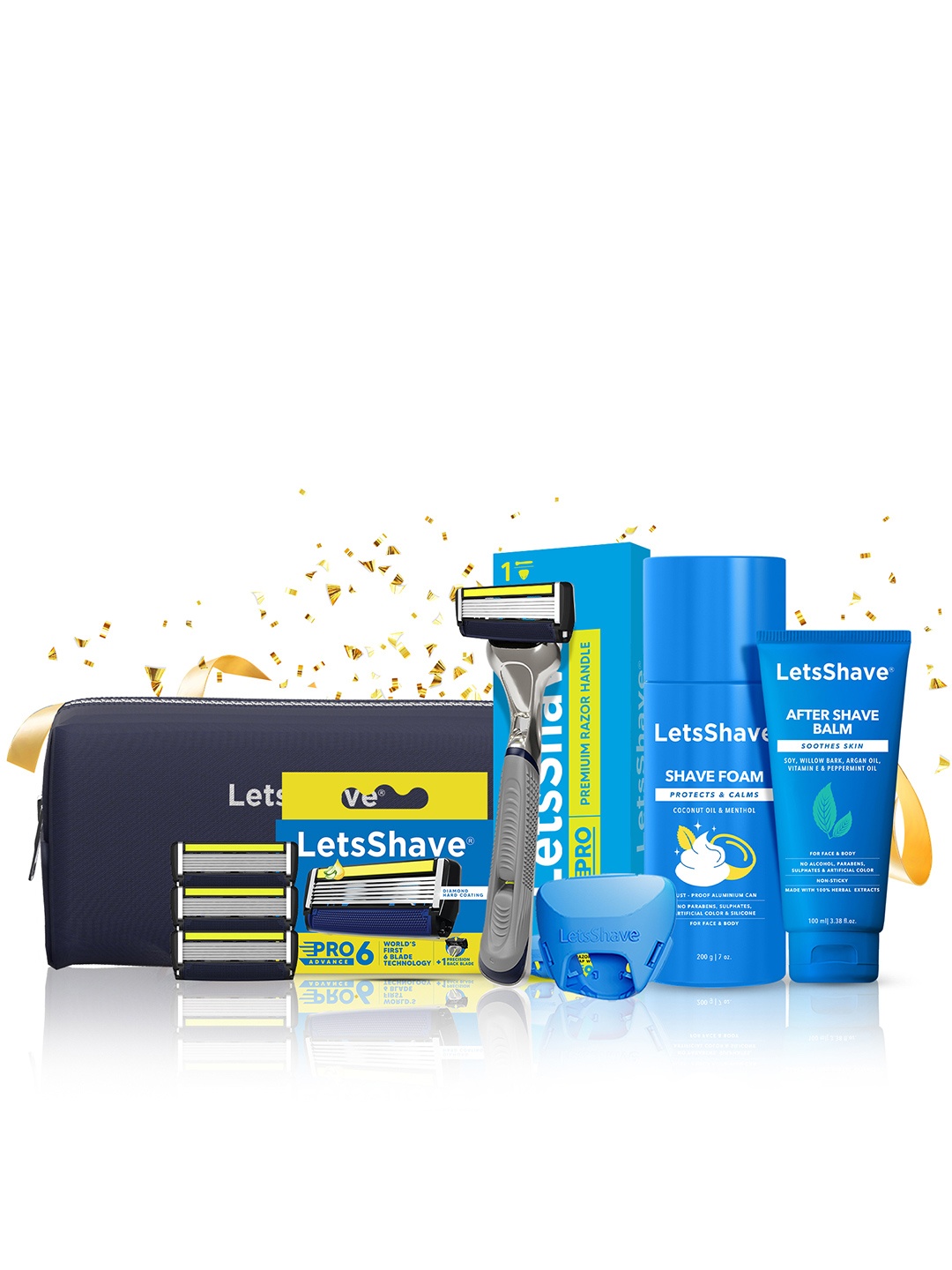 

LetsShave Men Pro 6 Advance Premium Gift Set, Blue