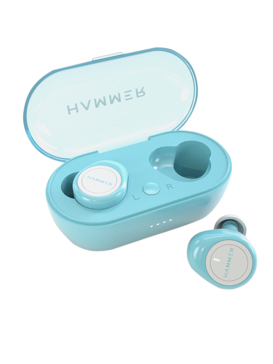 

HAMMER Unisex Turquoise Blue & White Airflow Truly Wireless Bluetooth Earbuds