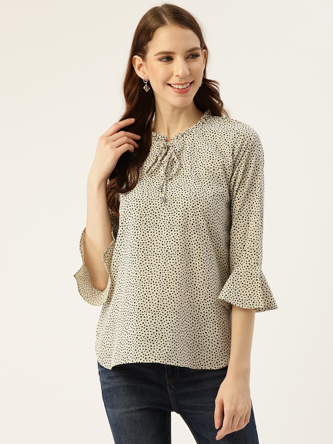 

Off Label Women Off-White Printed Top