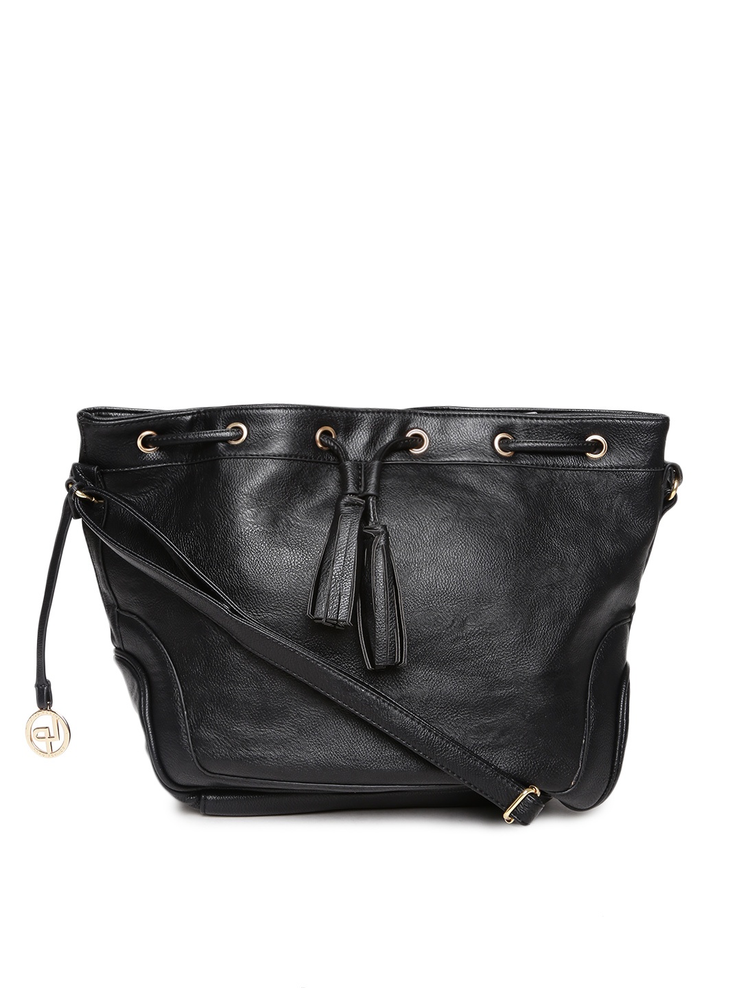 

Lino Perros Black Textured Shoulder Bag