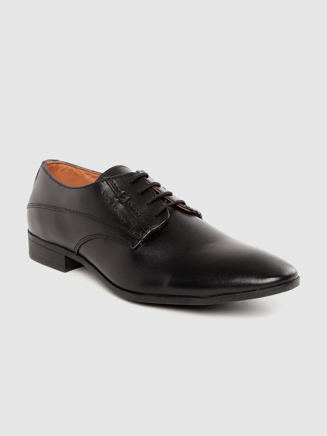 

CLOG LONDON Men Black Leather Formal Derbys