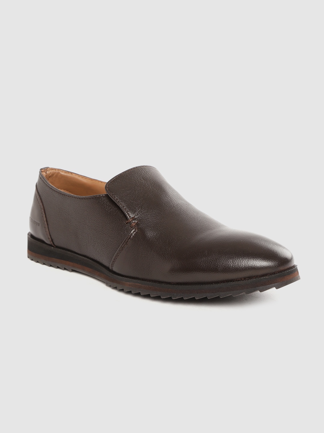 

CLOG LONDON Men Coffee Brown Leather Formal Slip-Ons