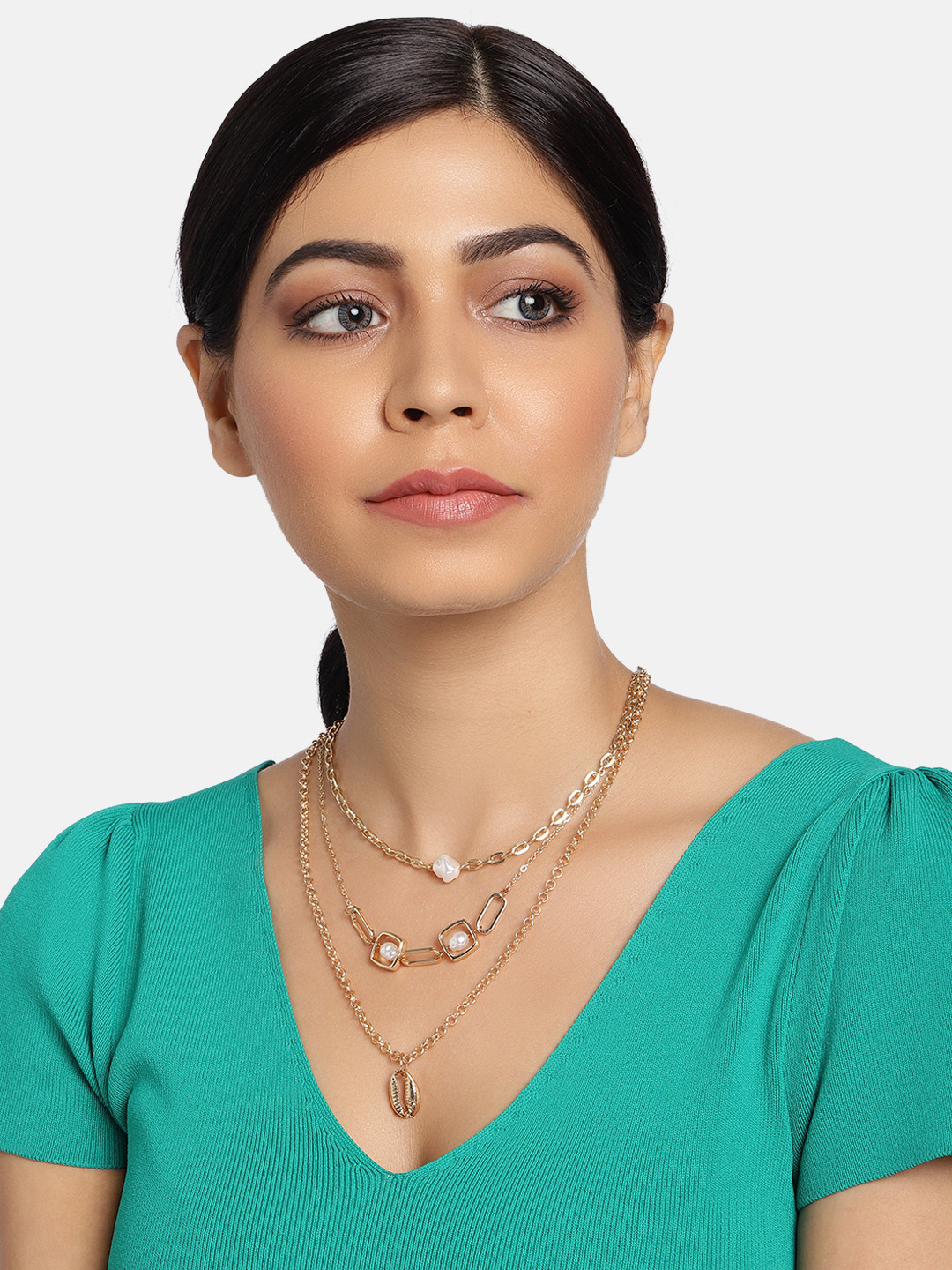 

Ayesha Set of 2 Gold-Plated Necklaces