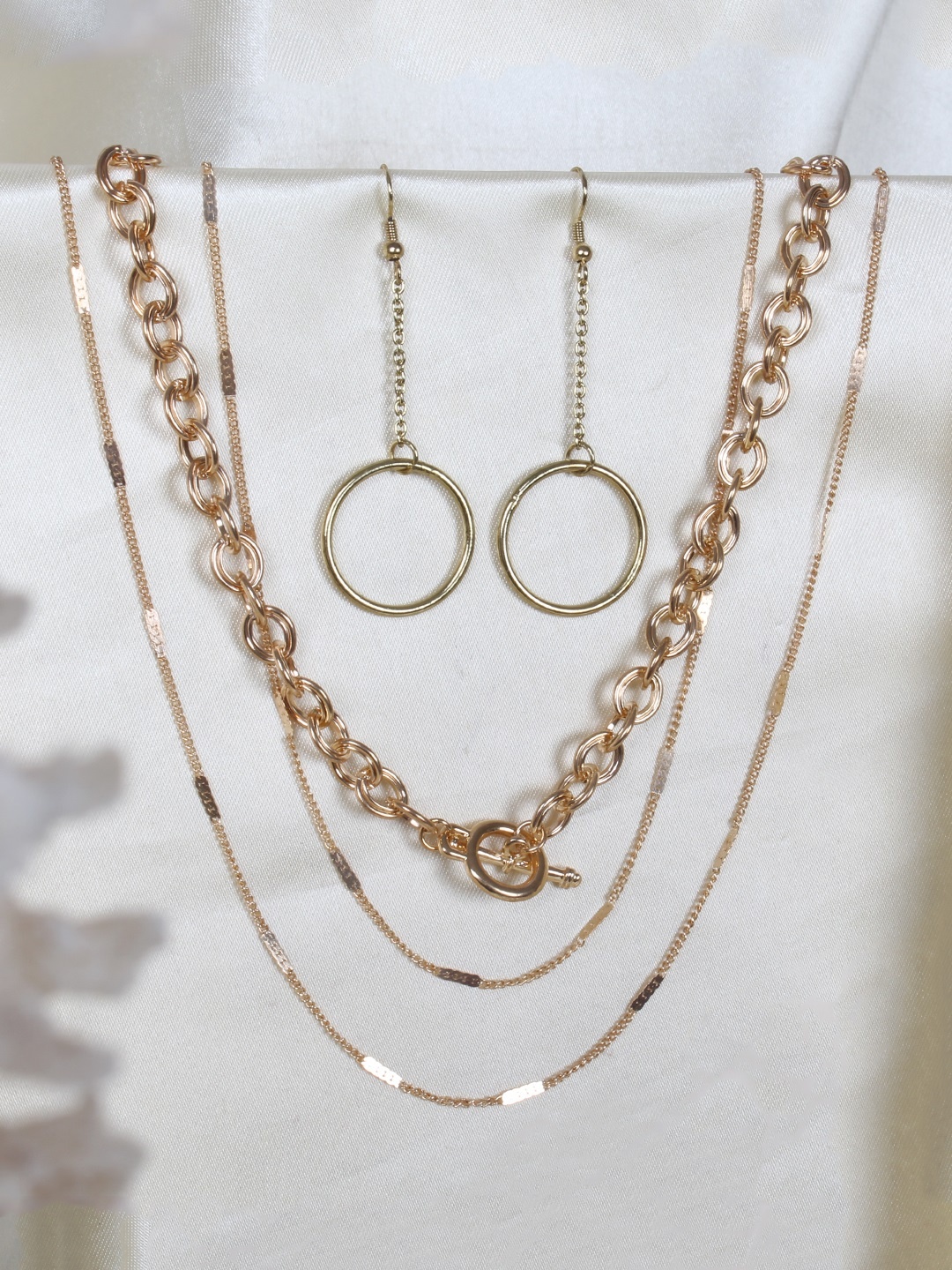

Ayesha Gold-Toned Contemporary Layered Jewellery Set
