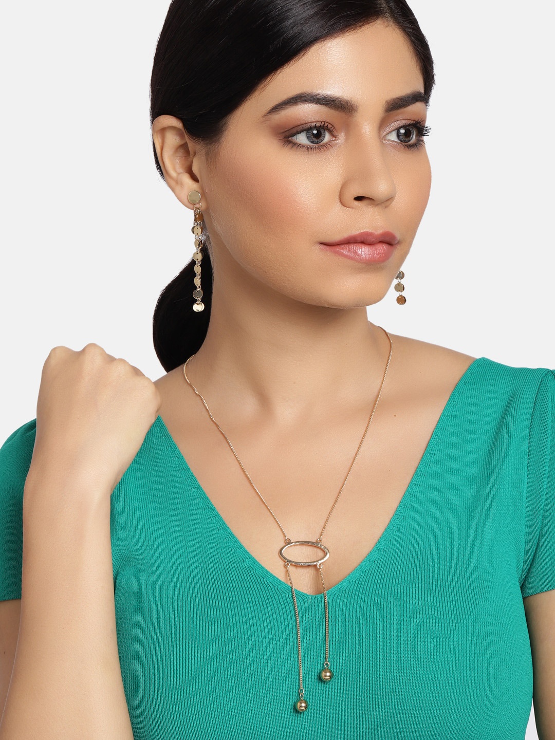 

Ayesha Gold-Toned Contemporary Jewelry Set