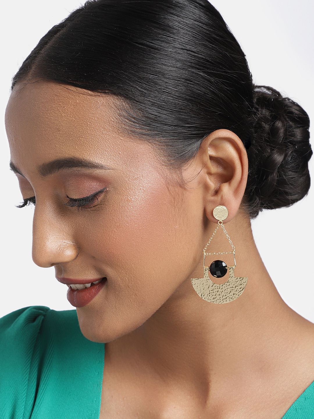 

JQ by ayesha Set Of 2 Gold-Plated Geometric Drop Earrings