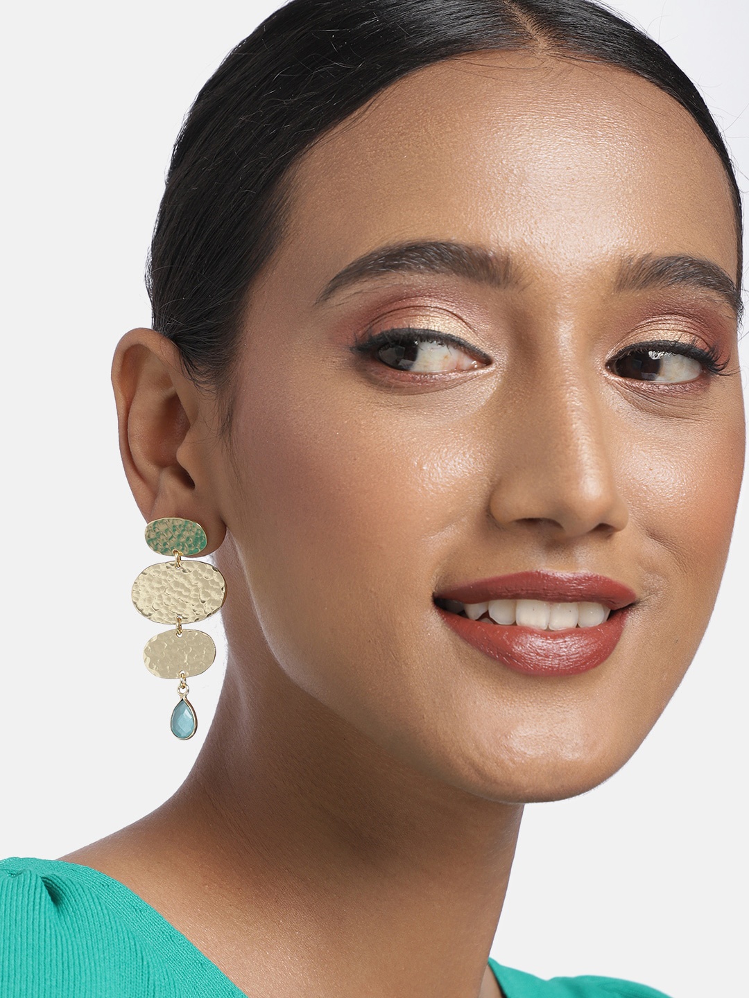 

JQ by ayesha Set Of 2 Gold-Plated Geometric Drop Earrings
