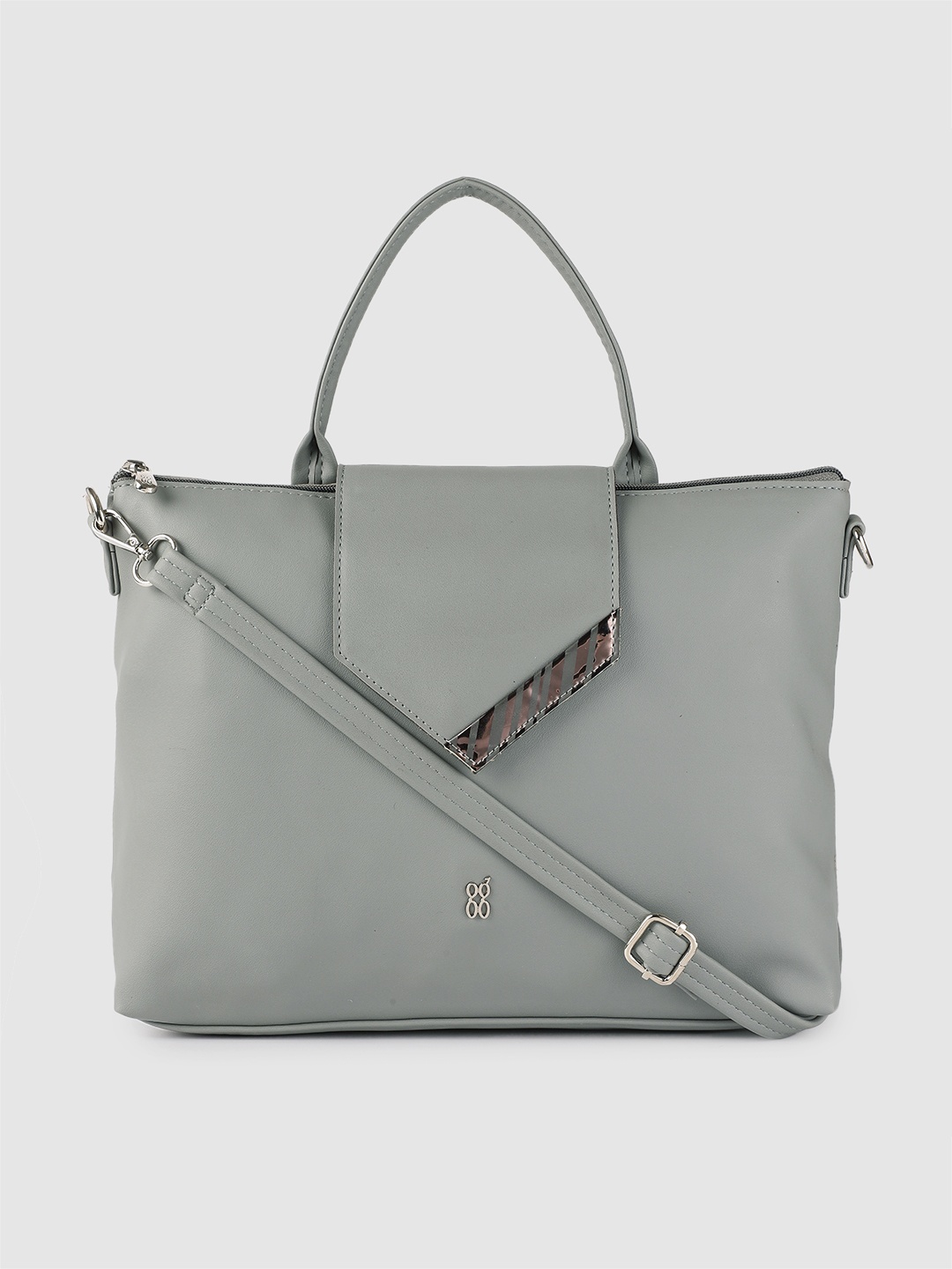 

Baggit Grey Solid Handheld Bag