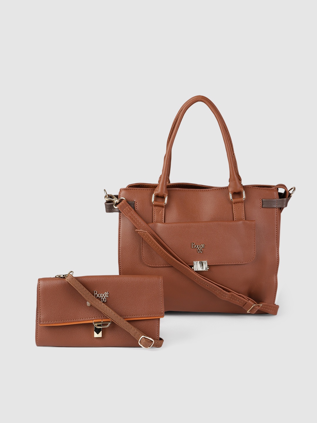 

Baggit Tan Brown Solid Shoulder Bag