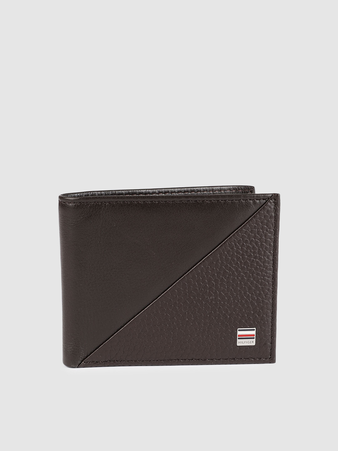

Tommy Hilfiger Men Brown Solid Leather Two Fold Wallet