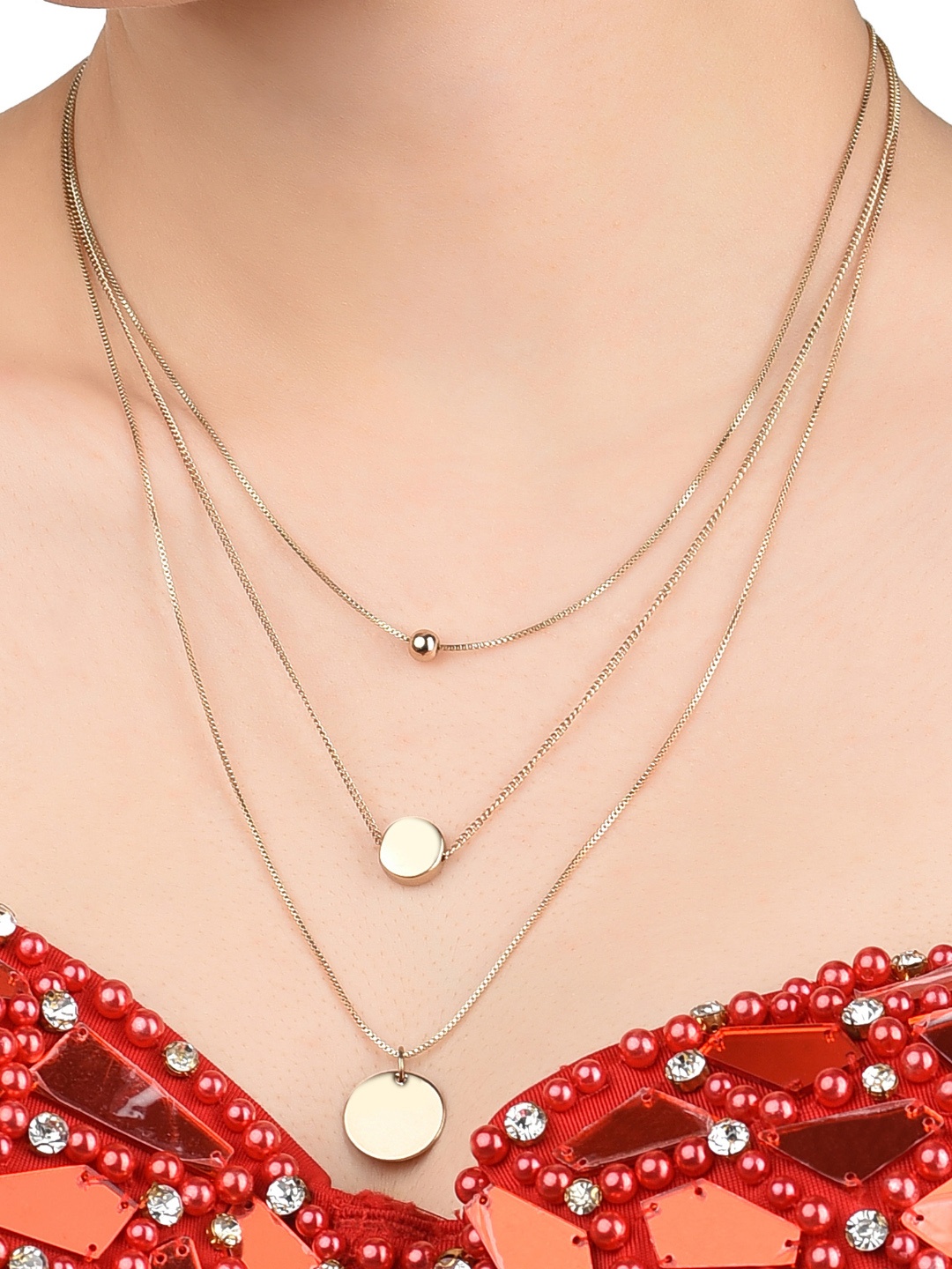 

Zaveri Pearls Gold-Toned Layered Necklace
