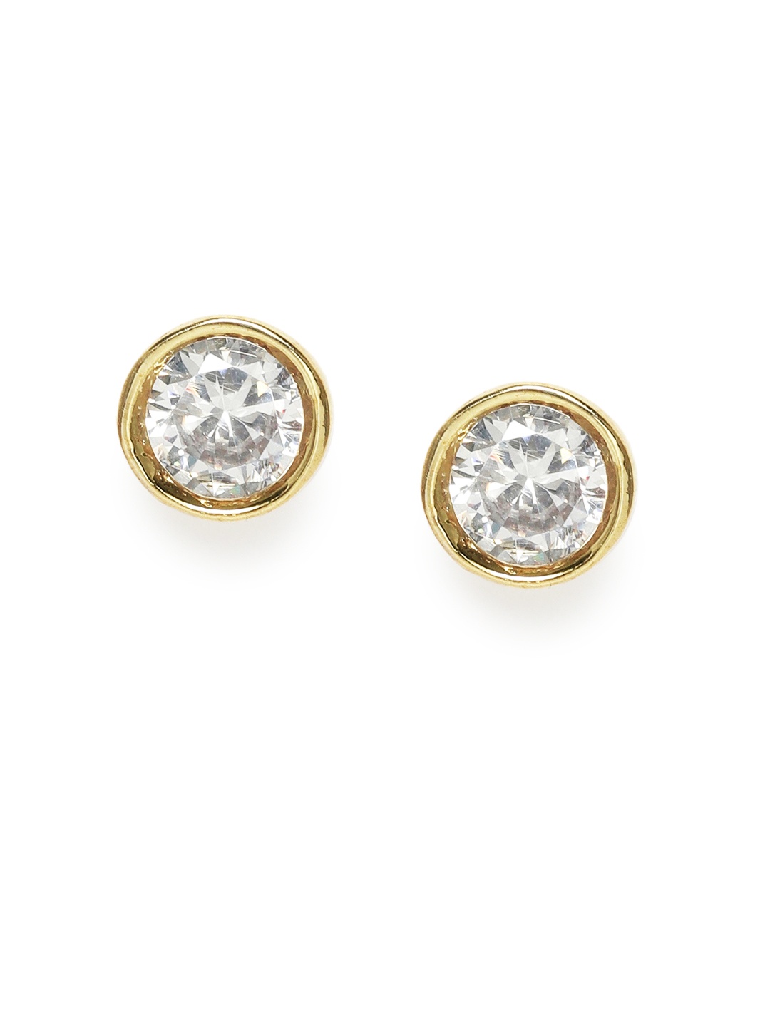 

Zaveri Pearls Gold-Plated Cubic Zirconia Studded Circular Studs