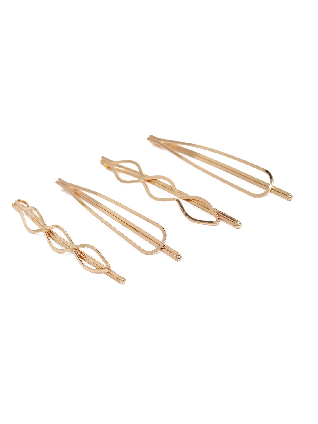 

Zaveri Pearls Set of 4 Rose Gold-Toned Bobby Pins