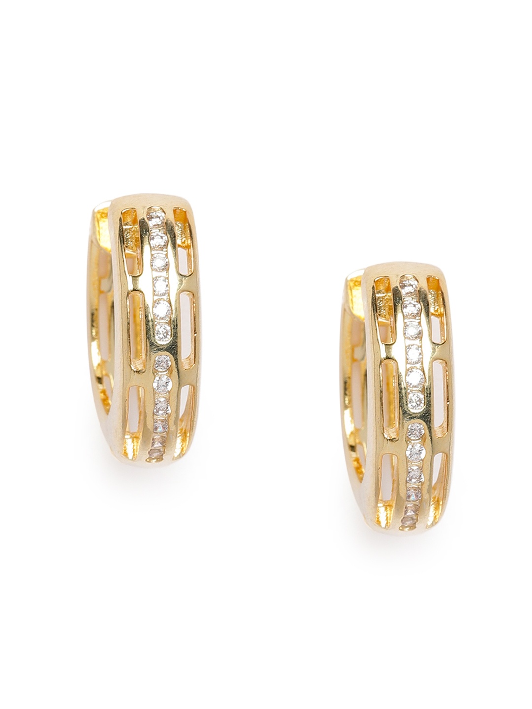 

Zaveri Pearls Gold-Toned Circular Hoop Earrings