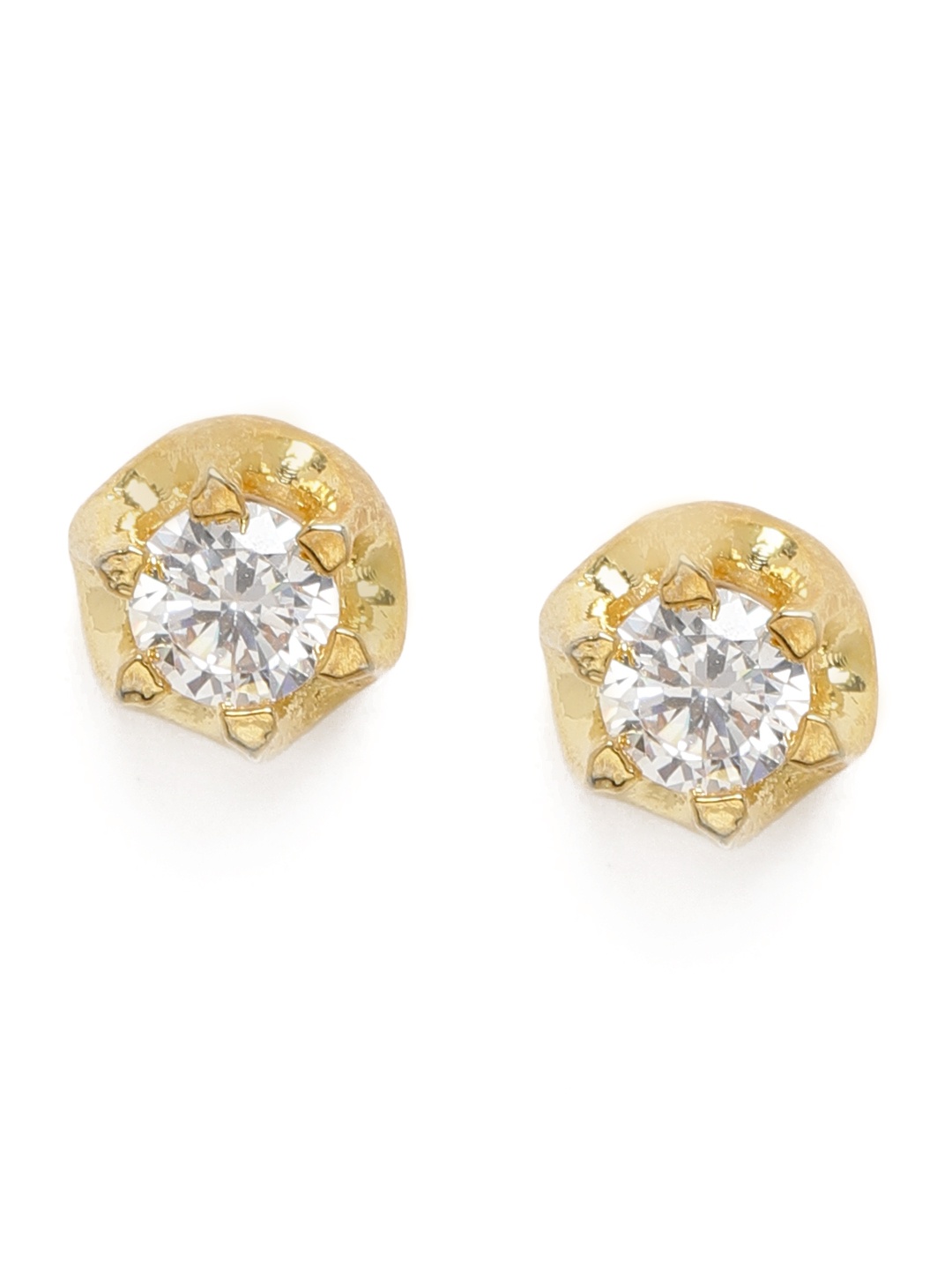 

Zaveri Pearls Gold-Plated Cubic Zirconia Studded Contemporary Studs