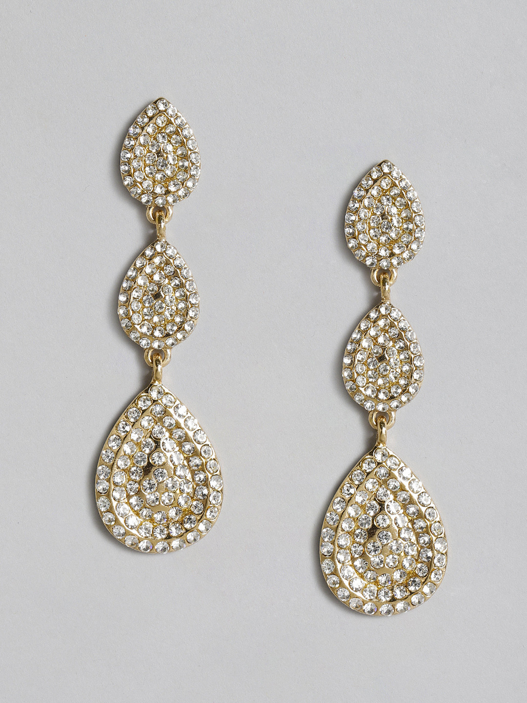 

Anouk Gold-Toned Teardrop Shaped Drop Earrings