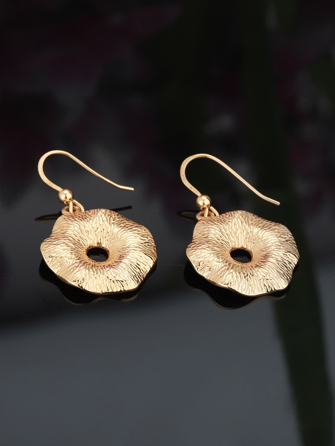 

Carlton London Gold-Plated Floral Drop Earrings
