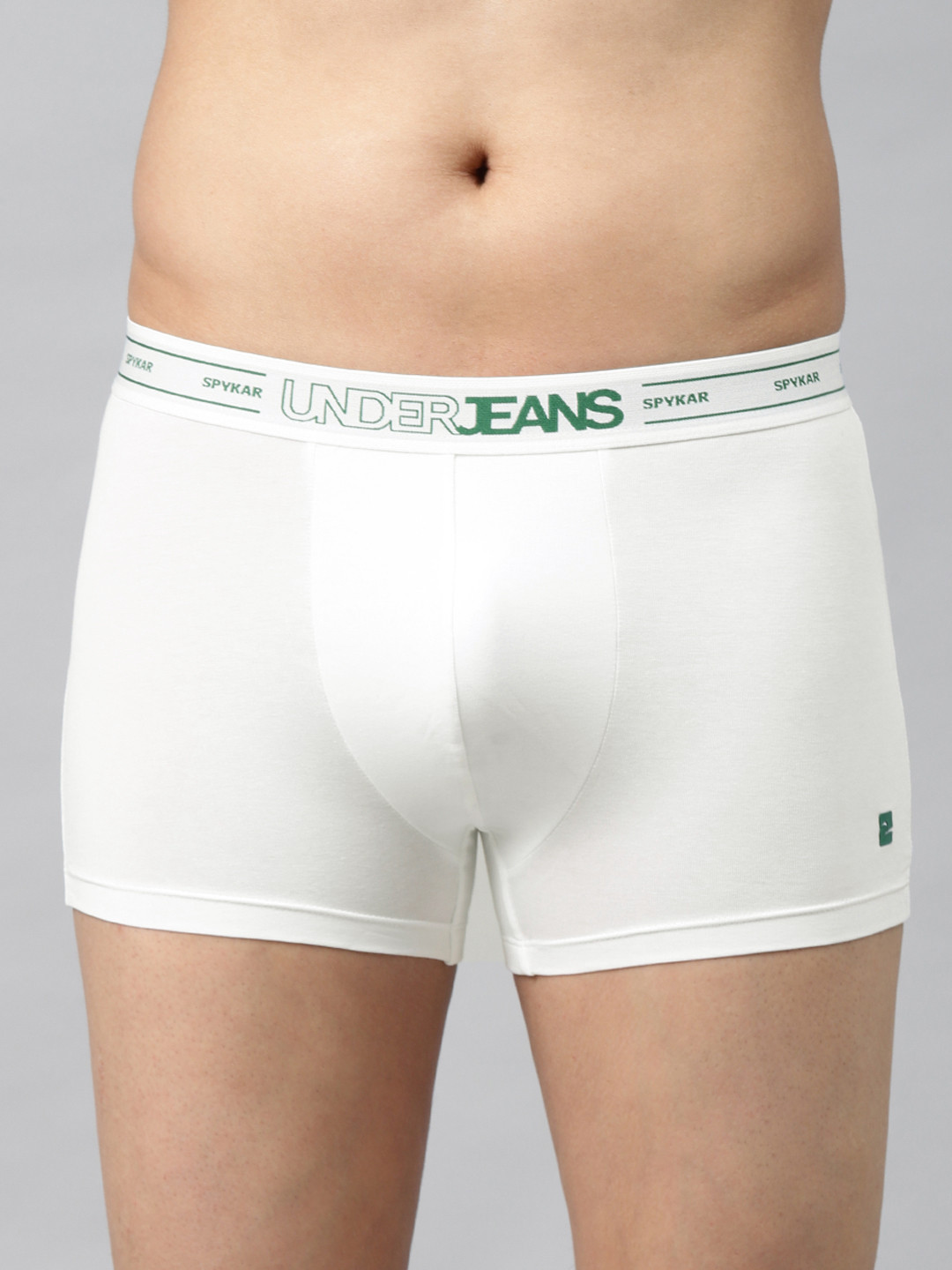 

UnderJeans by Spykar Men White Solid Trunks 8907966424302