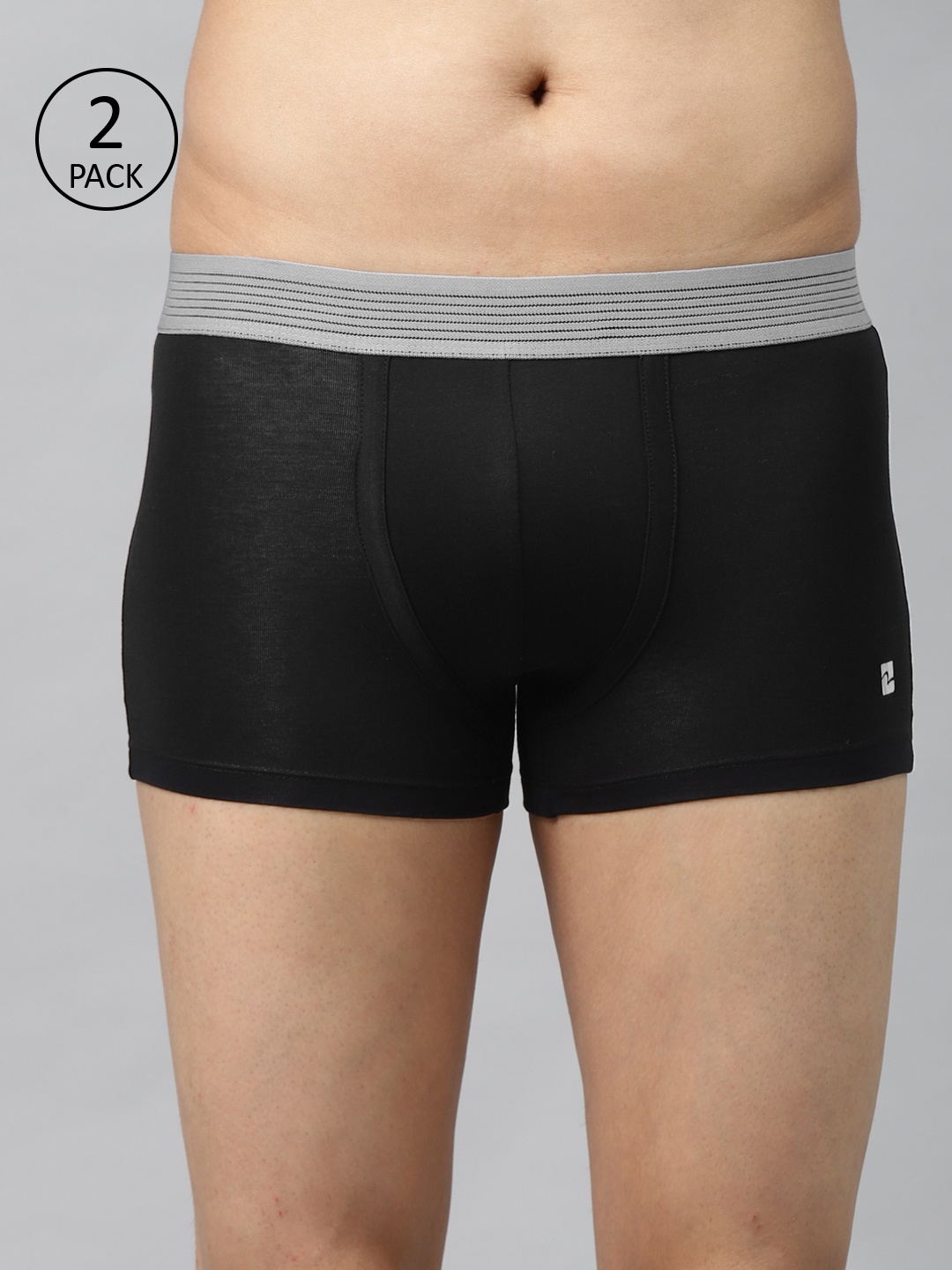 

UnderJeans by Spykar Men Pack of 2 Black Solid Trunks 8907966431454