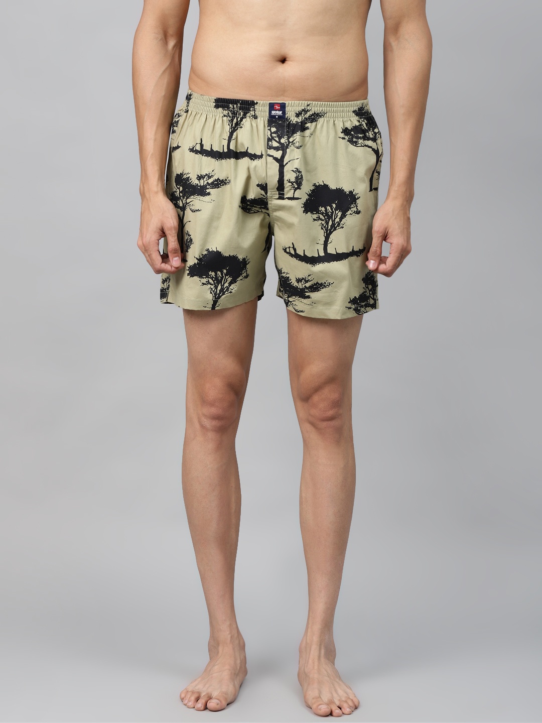 

UnderJeans by Spykar Men Assorted Printed Boxer, Olive