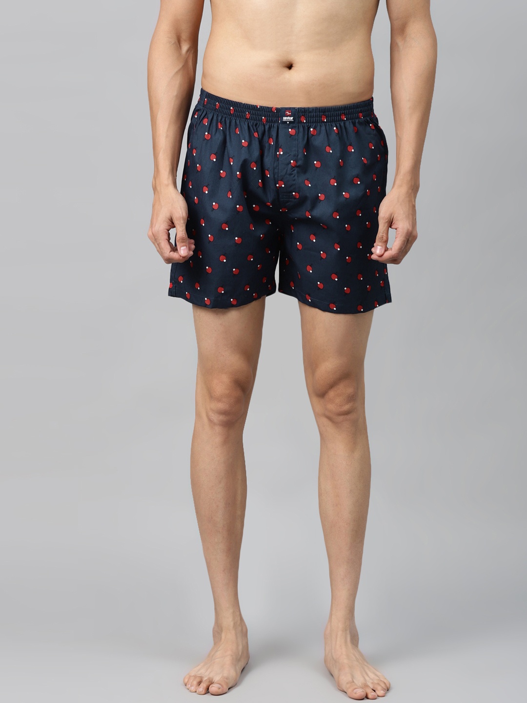 

UnderJeans by Spykar Men Assorted Printed Boxer, Navy blue