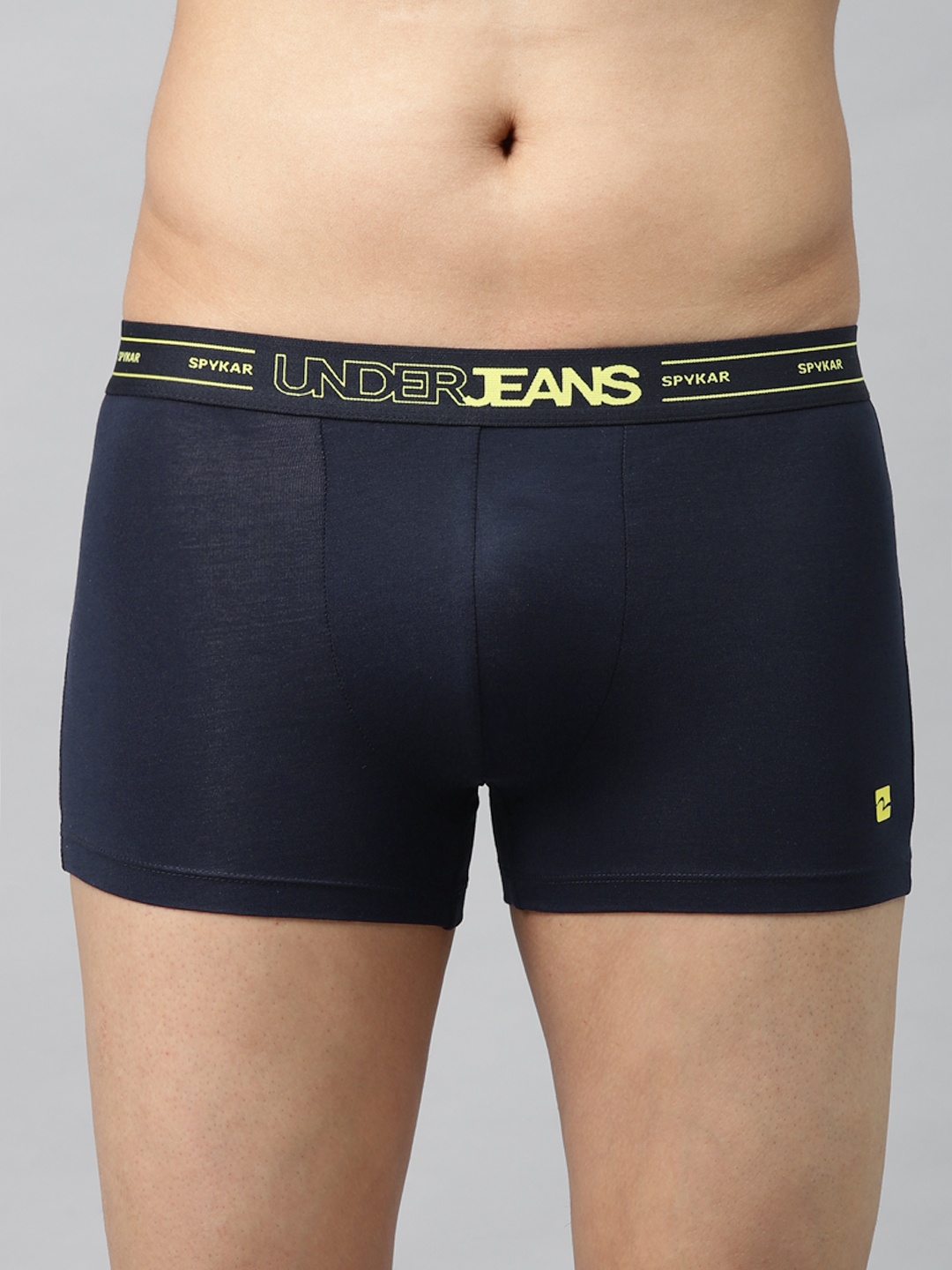 

UnderJeans by Spykar Men Navy Blue Solid Trunks 8907966424357