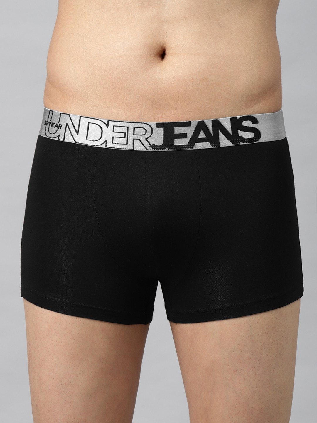 

UnderJeans by Spykar Men Black Solid Trunks 8907966425002