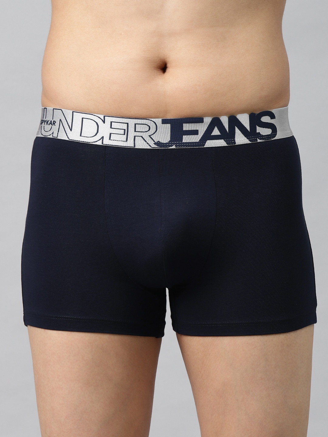 

UnderJeans by Spykar Men Navy Solid Trunks 8907966425057, Navy blue